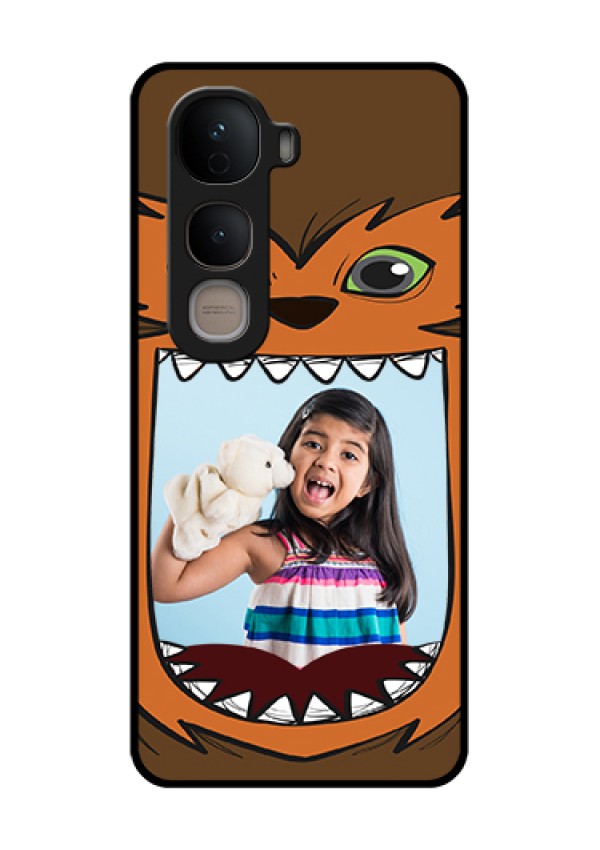 Vivo Y400 5G Custom Glass Phone Case - Owl Monster Back Case Design