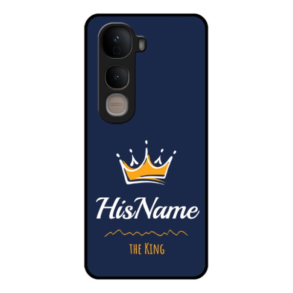 Vivo Y400 5G Custom Glass Phone Case - King With Name Design