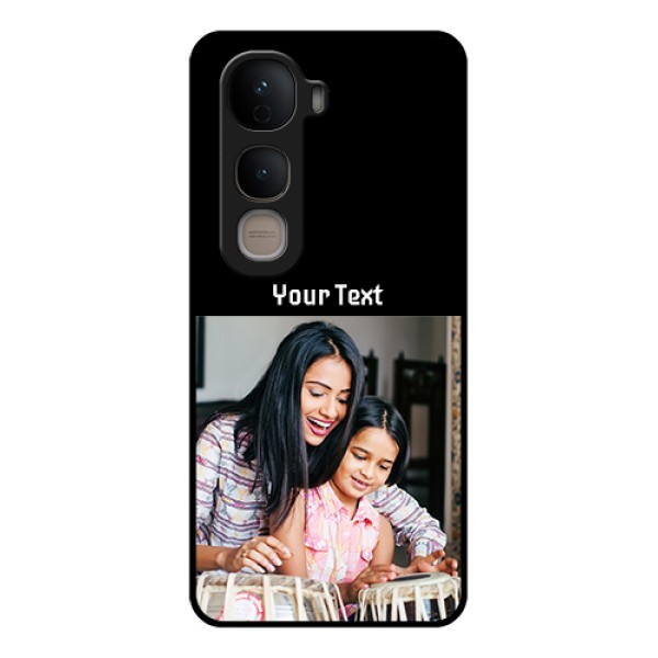 Vivo Y400 5G Custom Glass Phone Case - Photo With Name Design