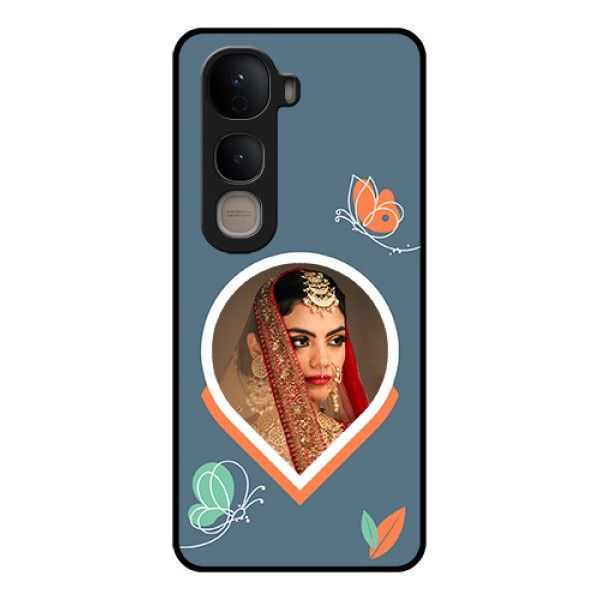 Vivo Y400 5G Custom Glass Phone Case - Droplet Butterflies Design Vivo Y400 5G Custom Glass Phone Case - Droplet Butterflies Design