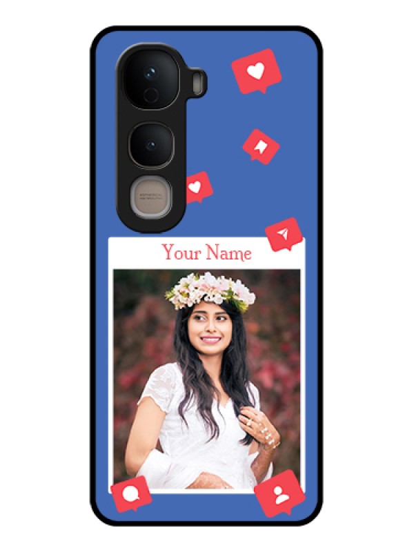 Custom Vivo Y400 5G Custom Glass Phone Case - Like Share And Comment Design