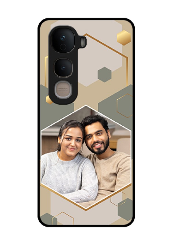 Vivo Y400 5G Custom Glass Phone Case - Stylish Hexagon Pattern Design