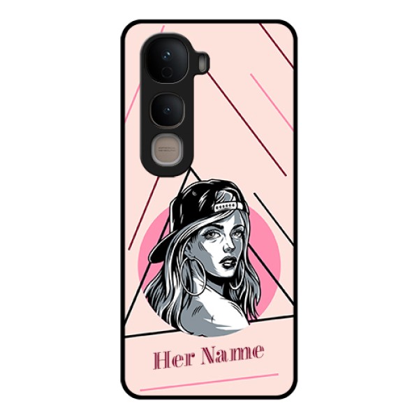 Vivo Y400 5G Custom Glass Phone Case - Rockstar Girl Design