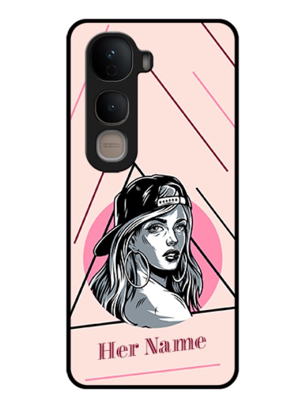 Custom Vivo Y400 5G Custom Glass Phone Case - Rockstar Girl Design