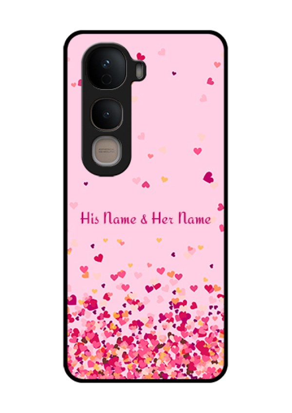 Vivo Y400 5G Custom Glass Phone Case - Floating Hearts Design