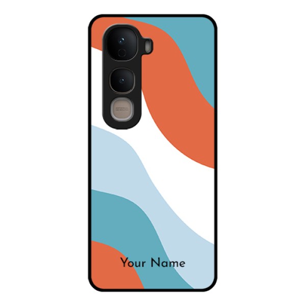 Vivo Y400 5G Custom Glass Phone Case - Coloured Waves Design