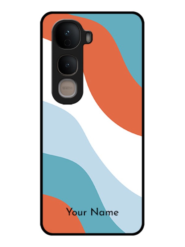 Custom Vivo Y400 5G Custom Glass Phone Case - Coloured Waves Design