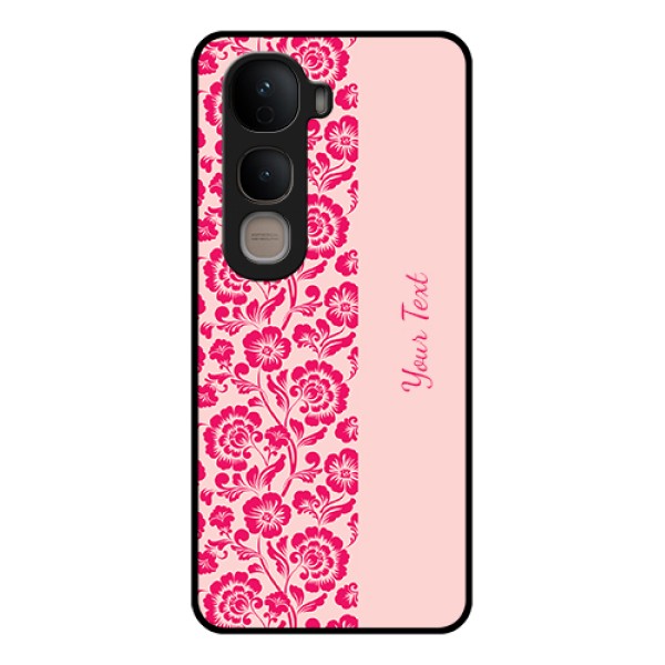 Vivo Y400 5G Custom Glass Phone Case - Attractive Floral Pattern Design