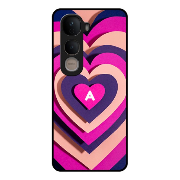 Vivo Y400 5G Custom Glass Phone Case - Cute Heart Pattern Design Vivo Y400 5G Custom Glass Phone Case - Cute Heart Pattern Design