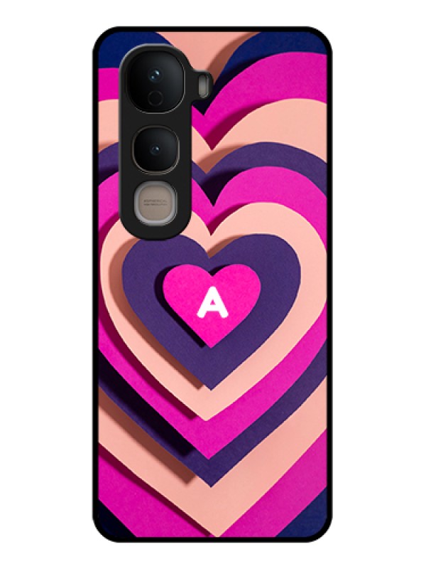 Custom Vivo Y400 5G Custom Glass Phone Case - Cute Heart Pattern Design