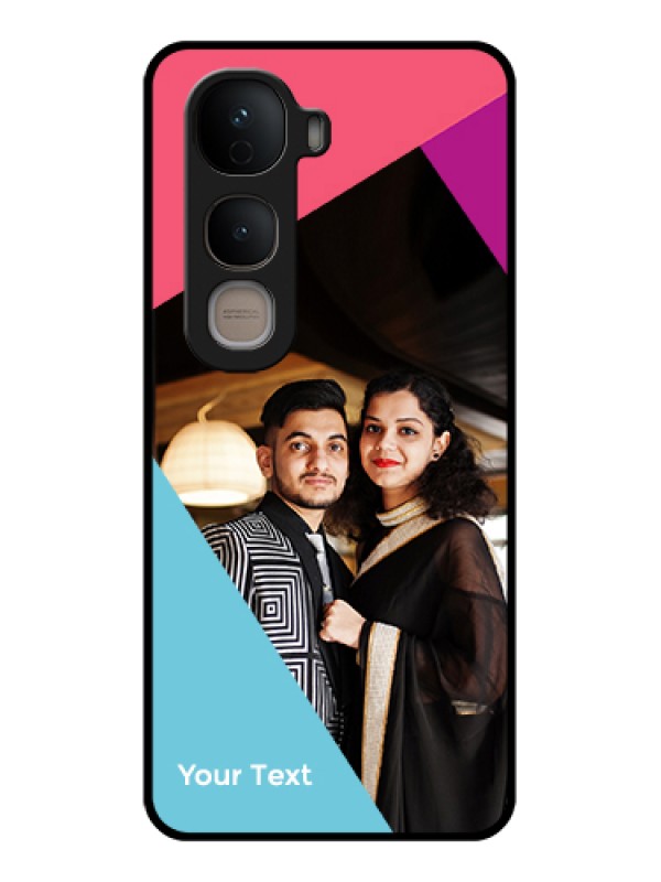 Custom Vivo Y400 5G Custom Glass Phone Case - Stacked Triple Colour Design