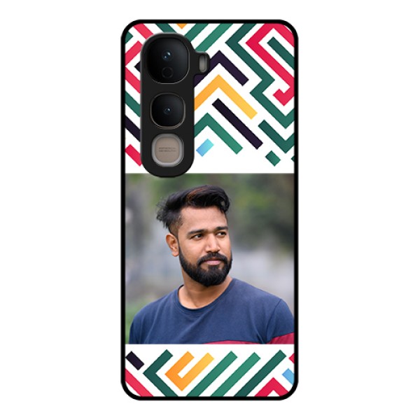 Vivo Y400 5G Custom Glass Phone Case - Colorful Maze Pattern Design