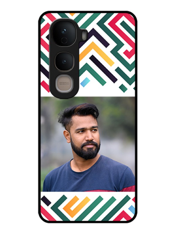 Custom Vivo Y400 5G Custom Glass Phone Case - Colorful Maze Pattern Design