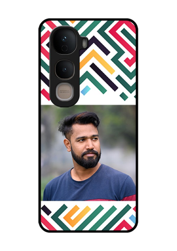 Vivo Y400 5G Custom Glass Phone Case - Colorful Maze Pattern Design