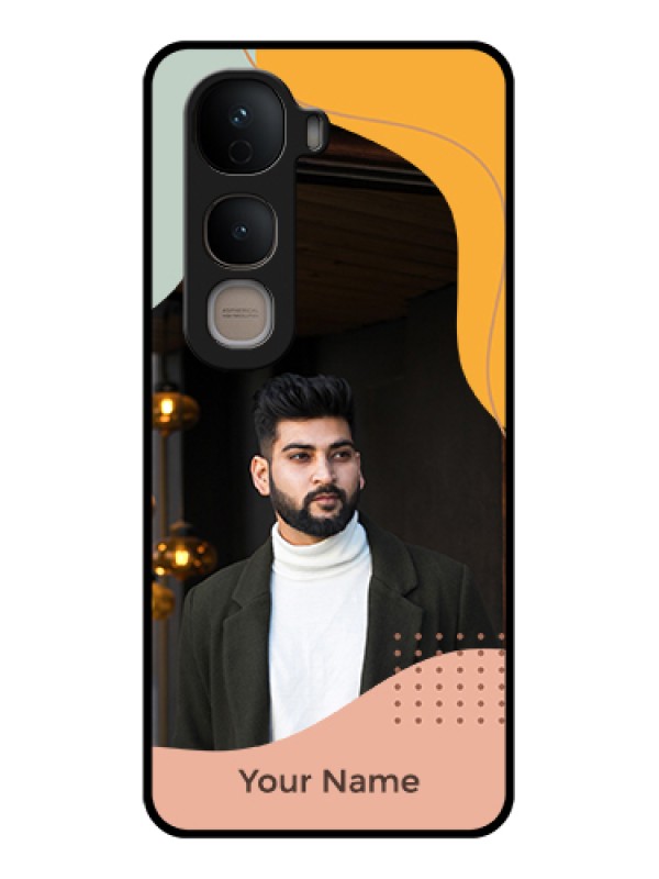 Custom Vivo Y400 5G Custom Glass Phone Case - Tri - Coloured Overlay Design