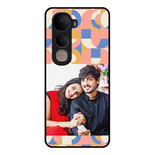 Vivo Y400 5G Custom Glass Phone Case - Semi - Circle Maze Pattern Design Vivo Y400 5G Custom Glass Phone Case - Semi - Circle Maze Pattern Design