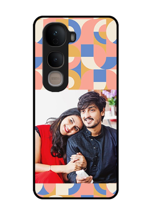 Vivo Y400 5G Custom Glass Phone Case - Semi - Circle Maze Pattern Design