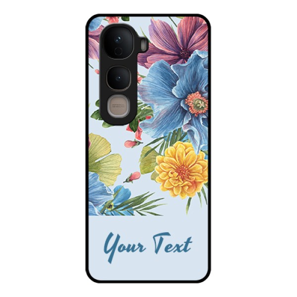 Vivo Y400 5G Custom Glass Phone Case - Stunning Watercolored Flowers Painting Design Vivo Y400 5G Custom Glass Phone Case - Stunning Watercolored Flowers Painting Design