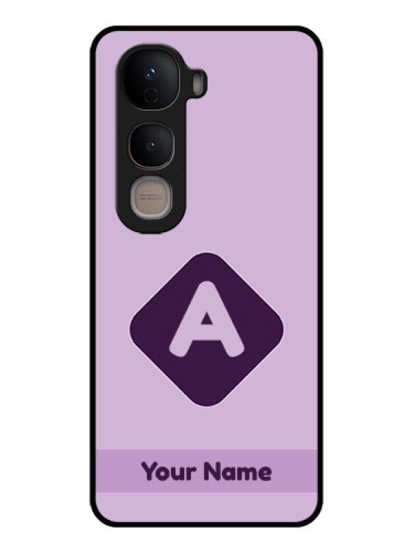 Custom Vivo Y400 5G Custom Glass Phone Case - Custom Letter In Curved Badge Design