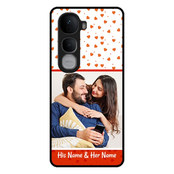 Vivo Y400 Pro 5G Custom Glass Phone Case - Orange Love Symbol Design