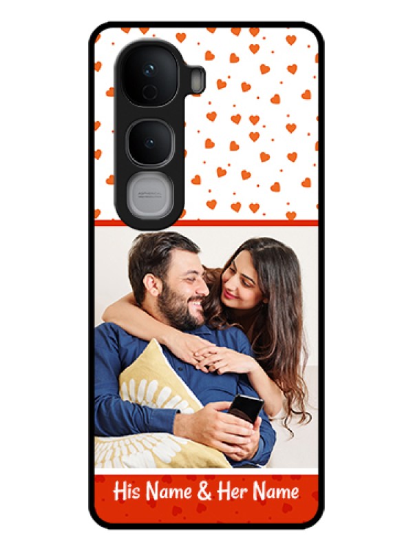 Custom Vivo Y400 Pro 5G Custom Glass Phone Case - Orange Love Symbol Design