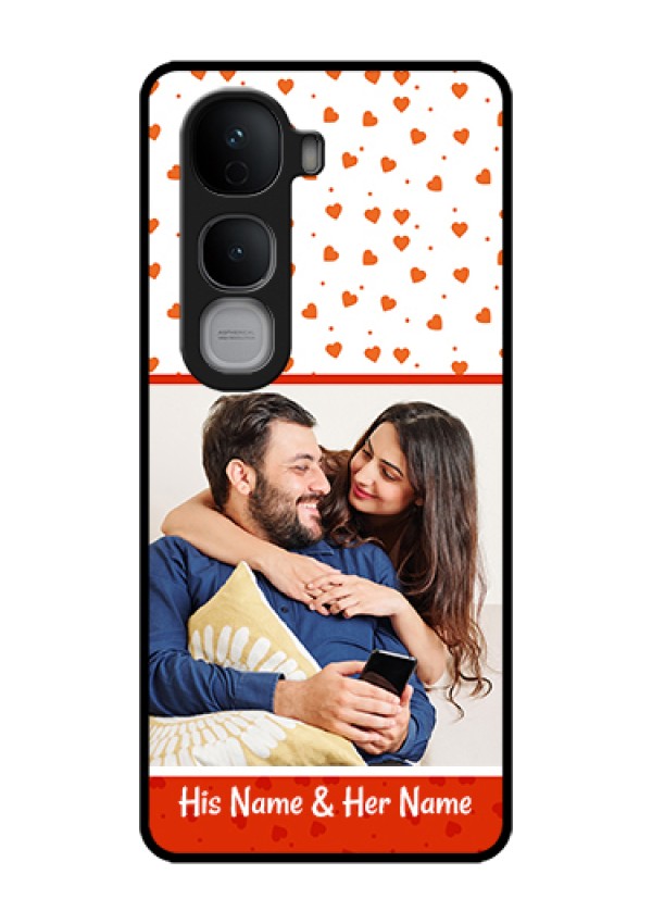 Vivo Y400 Pro 5G Custom Glass Phone Case - Orange Love Symbol Design