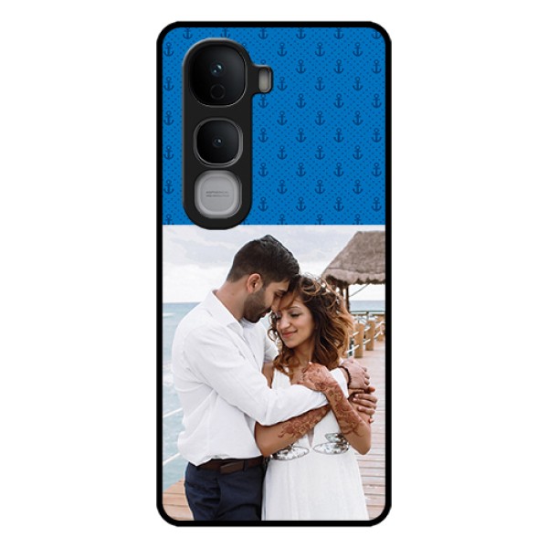 Vivo Y400 Pro 5G Custom Glass Phone Case - Blue Anchors Design