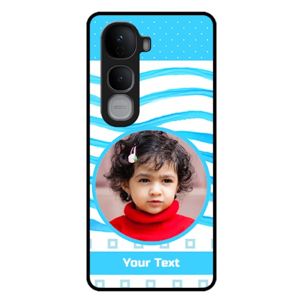 Vivo Y400 Pro 5G Custom Glass Phone Case - Simple Blue Case Design