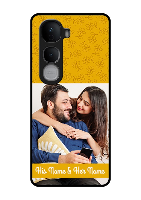 Vivo Y400 Pro 5G Custom Glass Phone Case - Yellow Floral Design