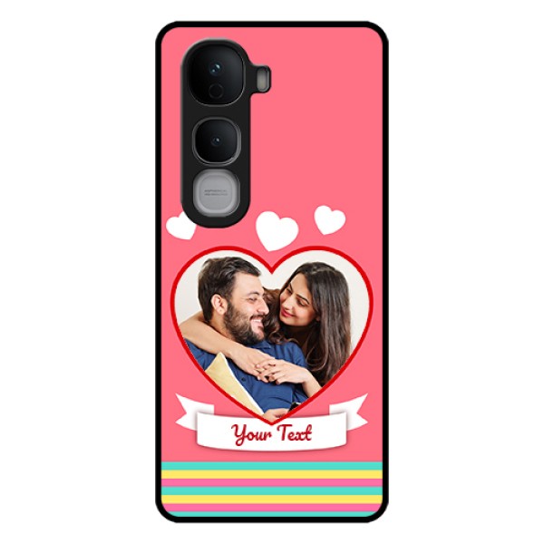 Vivo Y400 Pro 5G Custom Glass Phone Case - Love Shapes Doodle Design