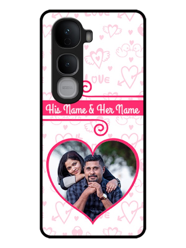 Custom Vivo Y400 Pro 5G Custom Glass Phone Case - Heart Shape Love Design