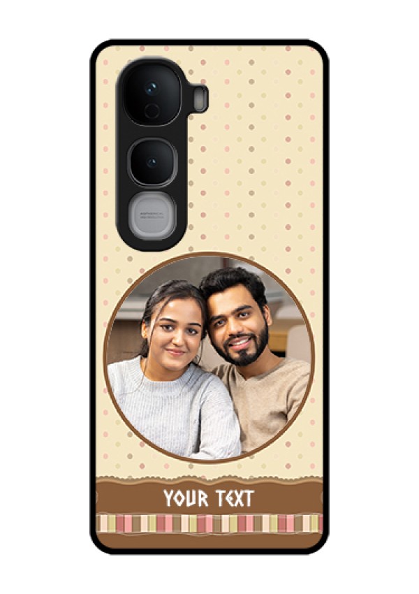 Vivo Y400 Pro 5G Custom Glass Phone Case - Brown Dotted Mobile Case Design