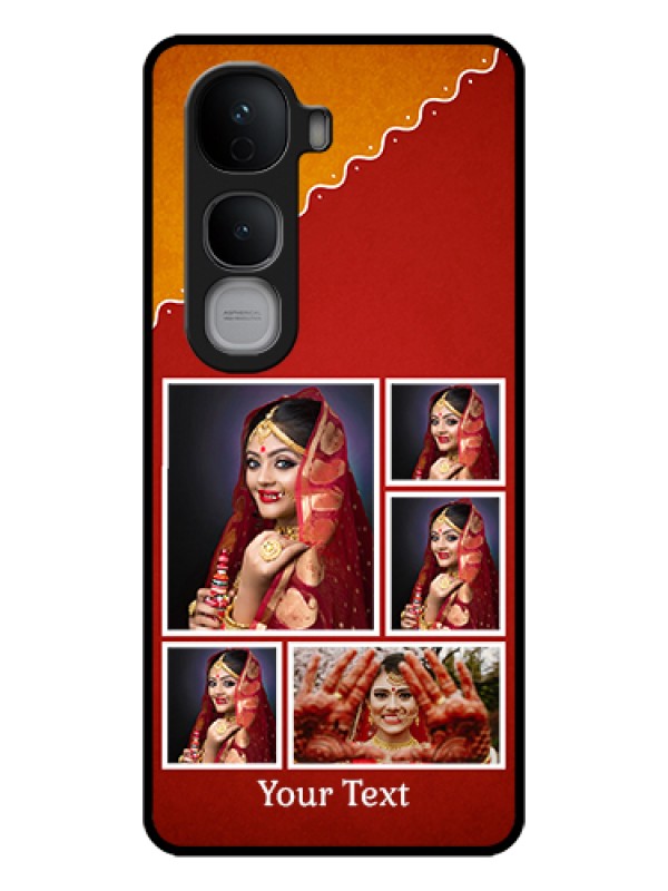Custom Vivo Y400 Pro 5G Custom Glass Phone Case - Wedding Pic Upload Design