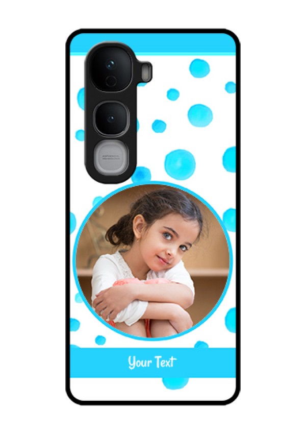 Vivo Y400 Pro 5G Custom Glass Phone Case - Blue Bubbles Pattern Design