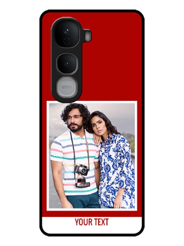 Custom Vivo Y400 Pro 5G Custom Glass Phone Case - Red Color Design