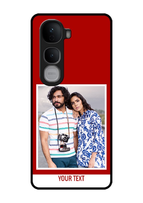 Vivo Y400 Pro 5G Custom Glass Phone Case - Red Color Design