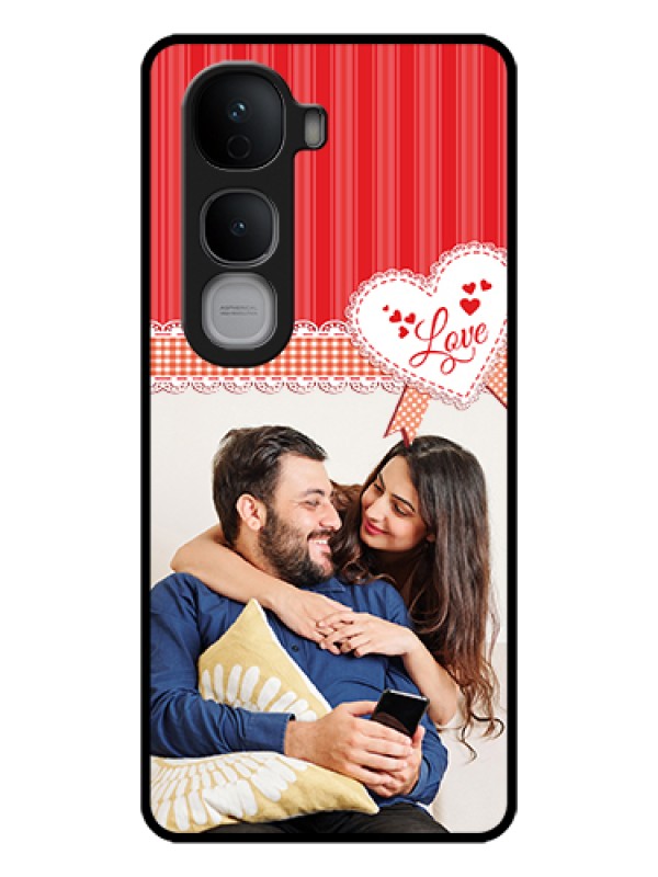 Custom Vivo Y400 Pro 5G Custom Glass Phone Case - Red Love Pattern Design