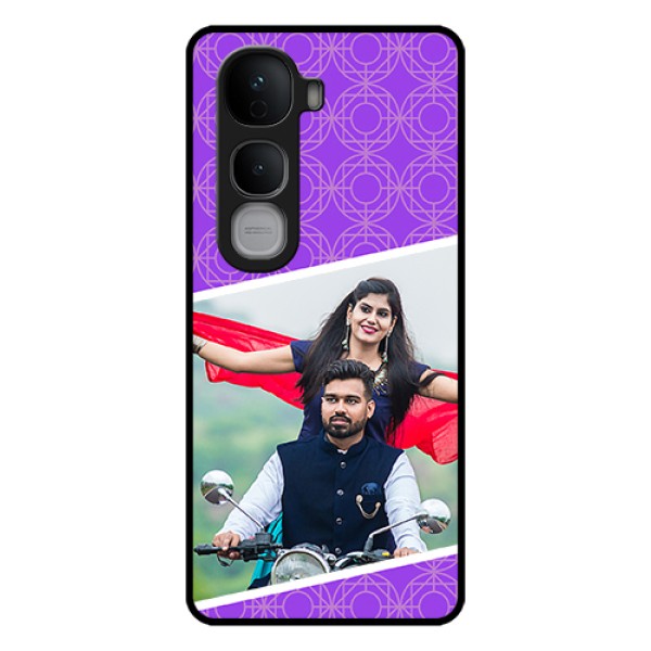 Vivo Y400 Pro 5G Custom Glass Phone Case - Violet Color Pattern Design