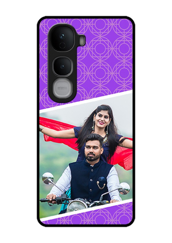 Vivo Y400 Pro 5G Custom Glass Phone Case - Violet Color Pattern Design