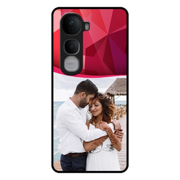 Vivo Y400 Pro 5G Custom Glass Phone Case - Red Abstract Design Vivo Y400 Pro 5G Custom Glass Phone Case - Red Abstract Design