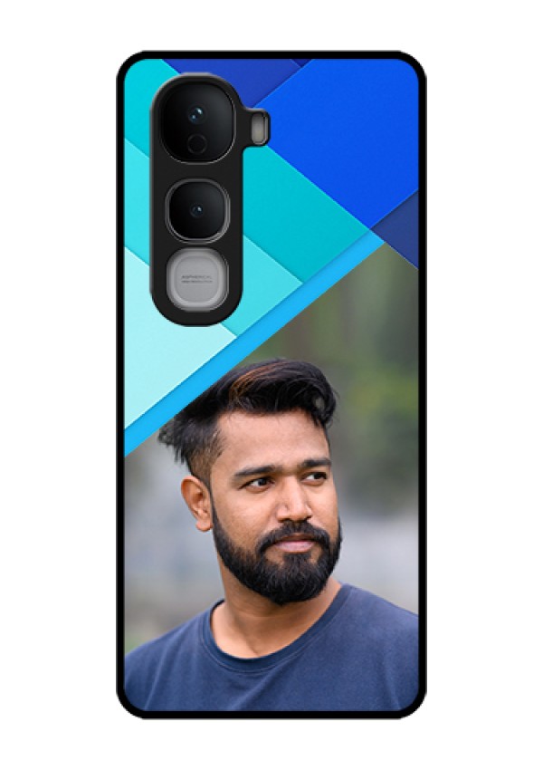 Vivo Y400 Pro 5G Custom Glass Phone Case - Blue Pattern Design