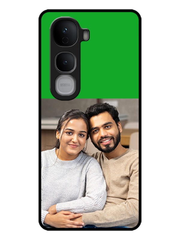 Custom Vivo Y400 Pro 5G Custom Glass Phone Case - Green Pattern Design