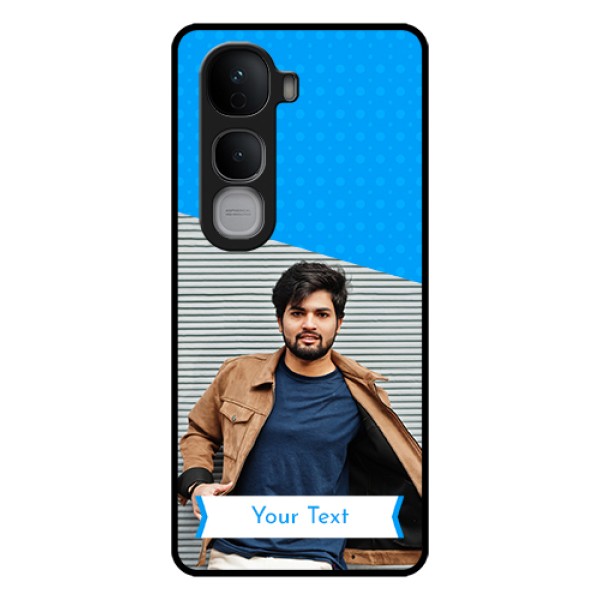 Vivo Y400 Pro 5G Custom Glass Phone Case - Simple Blue Color Design