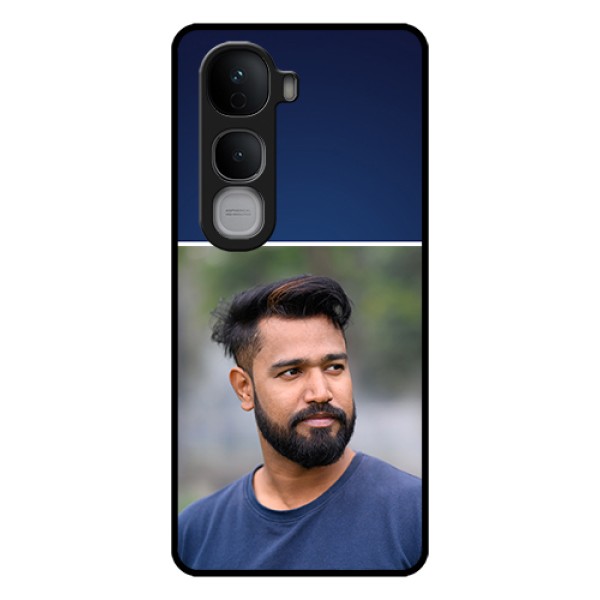 Vivo Y400 Pro 5G Custom Glass Phone Case - Simple Royal Blue Design Vivo Y400 Pro 5G Custom Glass Phone Case - Simple Royal Blue Design