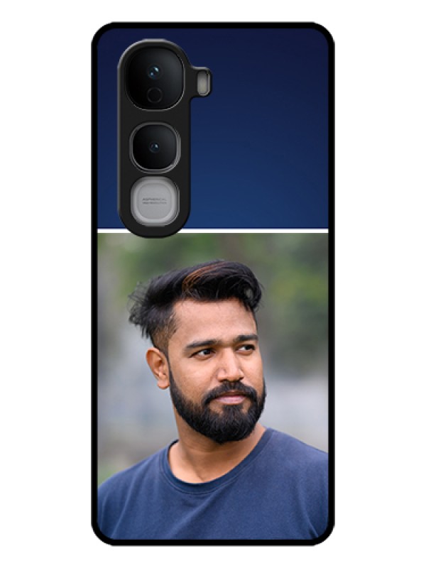 Custom Vivo Y400 Pro 5G Custom Glass Phone Case - Simple Royal Blue Design