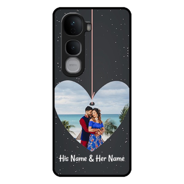 Vivo Y400 Pro 5G Custom Glass Phone Case - Hanging Heart Design