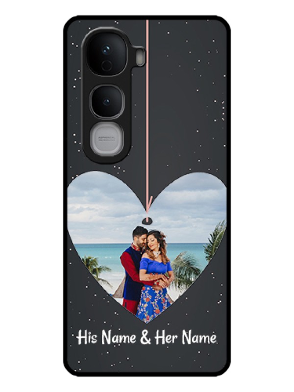 Custom Vivo Y400 Pro 5G Custom Glass Phone Case - Hanging Heart Design