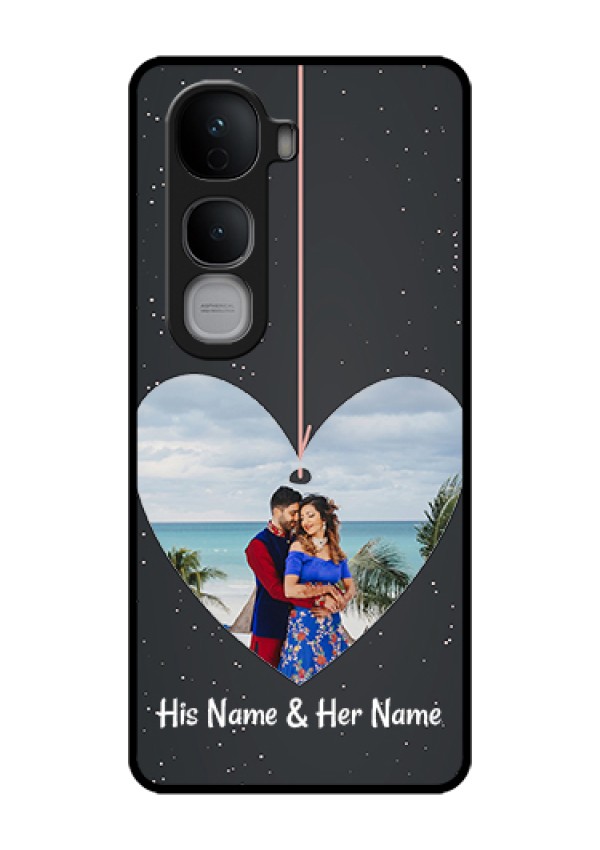 Vivo Y400 Pro 5G Custom Glass Phone Case - Hanging Heart Design