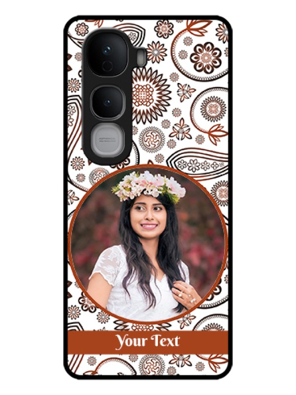 Custom Vivo Y400 Pro 5G Custom Glass Phone Case - Abstract Flower Design