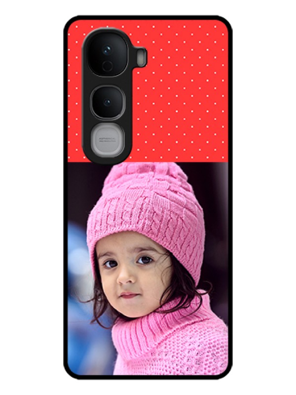 Custom Vivo Y400 Pro 5G Custom Glass Phone Case - Red Pattern Design